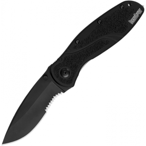 Нож складной Kershaw Blur, Black Serrated Blade