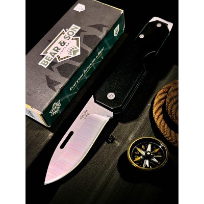 Нож складной Bear & Son BC110BK Large Slip Joint, Black Handle