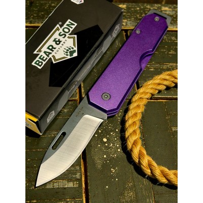 Нож складной Bear & Son BC110PL Slip Joint, Purple Handle