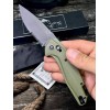 Нож складной Bear & Son BCAC2000G4BSR Katakt I, M390 Part Serrated Blade, OD Green Handle