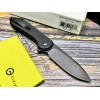 Нож складной Civivi C18062P-1 Button Lock Elementum II, Black Stonewashed Nitro-V Blade, Black G10 Handle