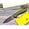 Нож складной Civivi C18062P-3 Button Lock Elementum II, Black Stonewashed Nitro-V Blade, OD Green G10 Handle