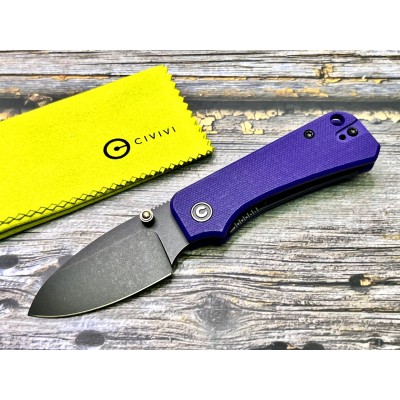 Нож складной Civivi C19068S-4 Baby Banter, Black Stonewashed Nitro-V Blade, Purple G10 Handle