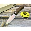 Нож складной Civivi C21025B-1 Cetos, Bead Blasted 14C28N Blade, Brown Micarta Coarse Presentation Handle