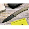 Нож складной Civivi C21025B-3 Cetos, Black Stonewashed 14C28N Blade, Green Micarta Coarse Presentation Handle