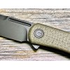 Нож складной Civivi C21025B-3 Cetos, Black Stonewashed 14C28N Blade, Green Micarta Coarse Presentation Handle