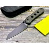 Нож складной Civivi C22036-3 Vision FG, Black Nitro-V Blade, Dark Green Canvas Micarta Handle