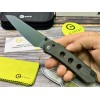 Нож складной Civivi C22036-3 Vision FG, Black Nitro-V Blade, Dark Green Canvas Micarta Handle