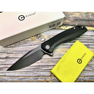 Нож складной Civivi C801H Baklash, Black Stonewasheв Blade, Black G10 Handle