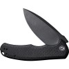 Нож складной Civivi C803G Praxis, Black Stonewashed 9Cr18MoV Blade, Black Coarse Micarta Handle