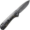 Нож складной Civivi C907C-DS1 Elementum, Damascus Blade, Shredded Carbon Fiber And Golden Shred In Clear Resin Contoured Handle
