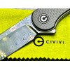 Нож складной Civivi C907DS Damascus Blade, Twill Carbon Fiber Handle