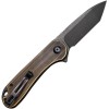 Нож складной Civivi C907T-A Elementum, Black Stonewashed Tanto D2 Blade, Brass Handle