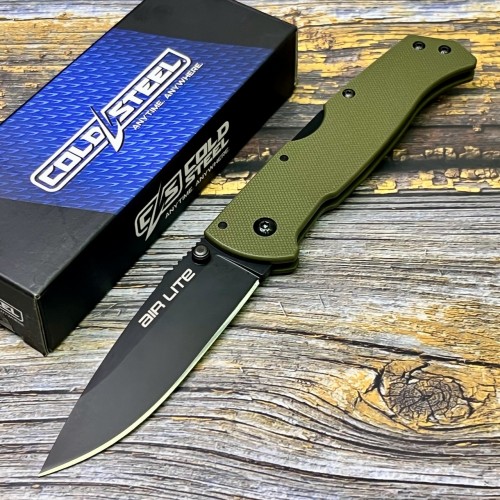 Нож складной Cold Steel CS26WDODBK Air Lite, Black Blade, OD Green Handle