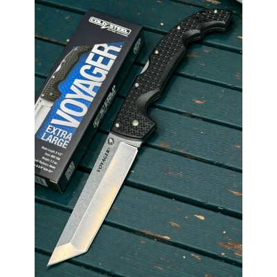 Нож складной Cold Steel Voyager XL, Tanto Aus10A StoneWashed Blade Нож складной Cold Steel Voyager XL, Tanto Aus10A StoneWashed Blade