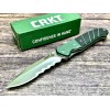 Нож складной CRKT CR6855 Ignitor, Part Serrated Blade, Black/Green G10 Handle