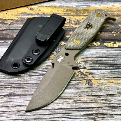 Нож DPx Gear DPXHSX115 HEST Original Fixed Blade, Green Micarta Handle