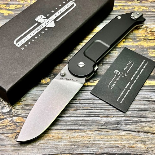 Нож складной Extrema Ratio EX0145SW BF2 CD, N690 StoneWashed Blade, Black Aluminum Handle