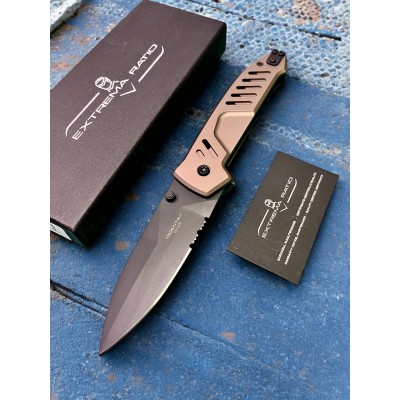 Нож складной Extrema Ratio EX0233BLKTM MF1 EVO SP, Black Part Serrated Blade, Tactical Mud Handle