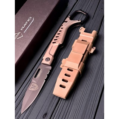 Нож складной Extrema Ratio EX0483BLKTM MH-Stealth, Black Part Serrated Blade, Mud Handle