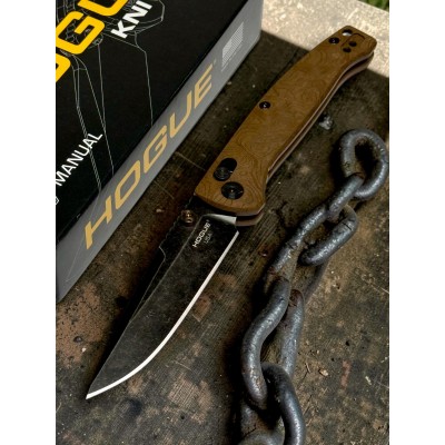 Нож складной Hogue HO24453 Mysto, BlackWash MagnaCut Blade, Brown Handle Нож складной Hogue HO24453 Mysto, BlackWash MagnaCut Blade, Brown Handle