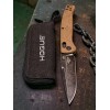 Нож складной Hogue HO24453 Mysto, BlackWash MagnaCut Blade, Brown Handle Нож складной Hogue HO24453 Mysto, BlackWash MagnaCut Blade, Brown Handle