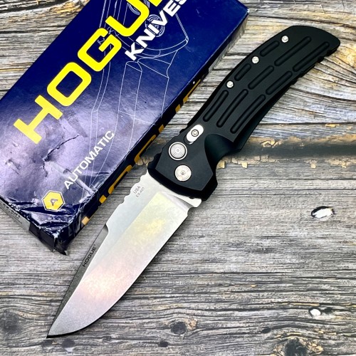 Нож складной Hogue HO34116 Auto Ex-A01, StoneWashe Blade, Aluminium Handle