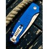 Нож складной Hogue HO64123 Ballista I, StoneWash Blade, Blue Handle