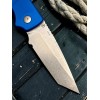 Нож складной Hogue HO64123 Ballista I, StoneWash Blade, Blue Handle