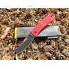 Нож складной Ka-Bar Dozier Folding Hunter, Black Blade, Red Handle