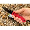 Нож складной Ka-Bar Dozier Folding Hunter, Black Blade, Red Handle