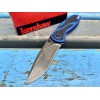 Нож складной Kershaw Blur, Damascus Blade, Blue Handle