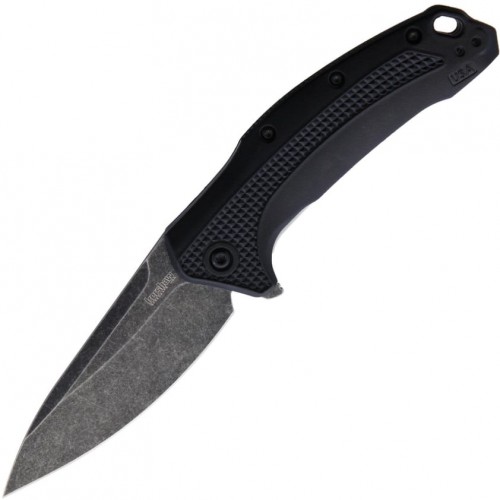 Нож складной Kershaw Link, BlackWashed Blade, Black Handle