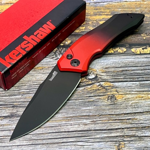 Нож складной Kershaw KS7100GRDBLK Launch 1, MagnaCut Blade, Black Red Handle