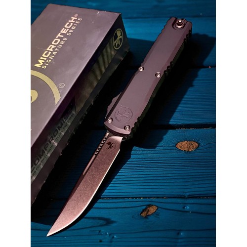 Нож складной MicroTech MCT11211DLCTSH Auto Ultratech Gen III ZBP Shadow, Black DLC Blade