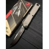 Нож складной MicroTech MCT11212NC Ultratech Gen III ZBP, Part Serrated Black Blade, Natural Clear Handle