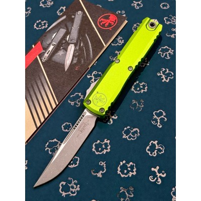 Нож складной MicroTech MCT1121410APNG Ultratech Gen IV, Apocalyptic Blade, Neon Green Handle
