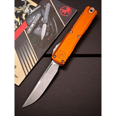 Нож складной MicroTech MCT1121410APOR Ultratech Gen IV, Apocalyptic Blade, Orange Handle