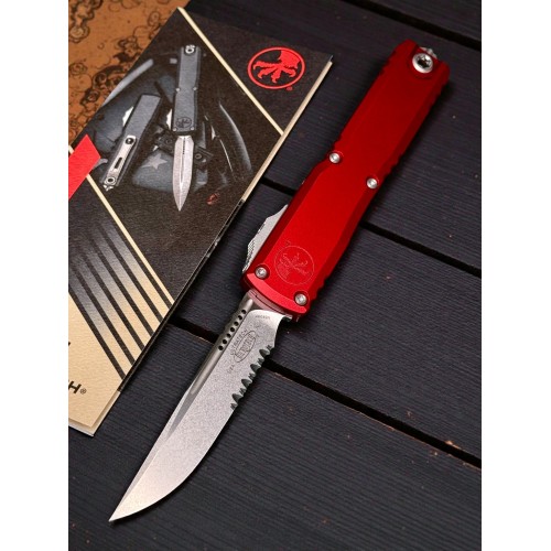 Нож складной MicroTech MCT1121411RD Ultratech Gen IV, Black Blade, Red Handle Нож складной MicroTech MCT1121411RD Ultratech Gen IV, Black Blade, Red Handle