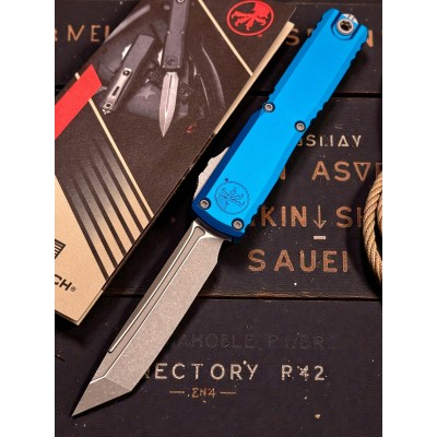 Нож складной MicroTech MCT1123410APBL Ultratech Gen IV, Apocalyptic Blade, Blue Handle
