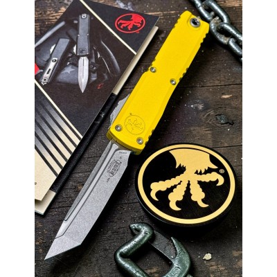 Нож складной MicroTech MCT1123410YW Ultratech Gen IV, StoneWash Blade, Yellow Handle Нож складной MicroTech MCT1123410YW Ultratech Gen IV, StoneWash Blade, Yellow Handle