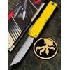 Нож складной MicroTech MCT1123412APYW Ultratech Gen IV, Apocalyptic Serrated Blade, Yellow Handle