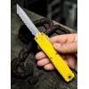 Нож складной MicroTech MCT1123412APYW Ultratech Gen IV, Apocalyptic Serrated Blade, Yellow Handle