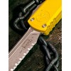 Нож складной MicroTech MCT1123412APYW Ultratech Gen IV, Apocalyptic Serrated Blade, Yellow Handle