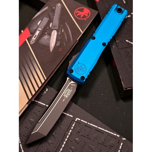 Нож складной MicroTech MCT112341BL Ultratech Gen IV, Black Blade, Blue Handle