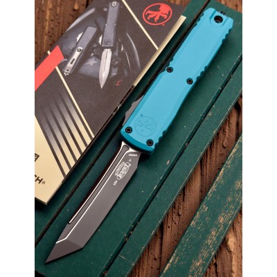 Нож складной MicroTech MCT112341CN Ultratech Gen IV, Black Blade, Cyan Handle