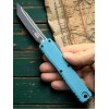 Нож складной MicroTech MCT112341CN Ultratech Gen IV, Black Blade, Cyan Handle