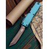 Нож складной MicroTech MCT112341CN Ultratech Gen IV, Black Blade, Cyan Handle