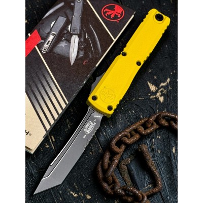 Складной нож MicroTech MCT112342YW Ultratech Gen IV, Black Part Serrated Blade, Yellow Handle Складной нож MicroTech MCT112342YW Ultratech Gen IV, Black Part Serrated Blade, Yellow Handle