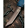 Нож складной MicroTech MCT112343DO Ultratech Gen IV, Black Serrated Blade, Dark Blue Handle